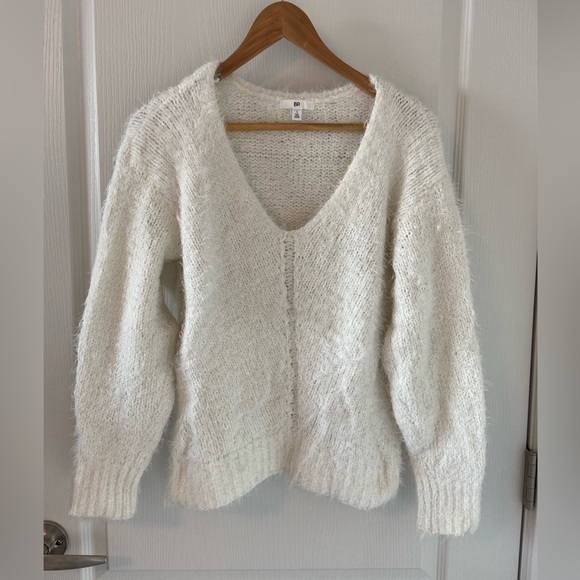 BP White Fluffy Sweater - Picture 2 of 5